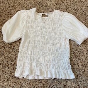 White Ruffled Top